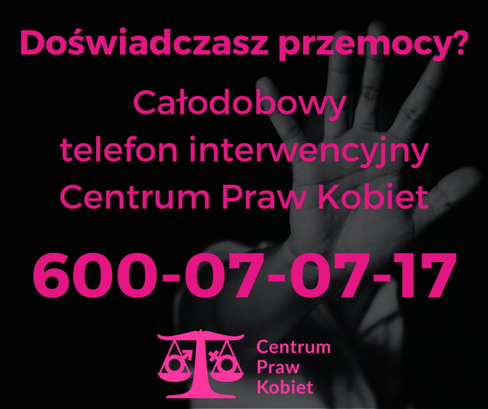 Telefon interwencyjny Centrum Praw Kobiet