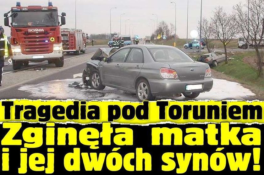 Tragedia pod Toruniem. Zginęła matka i jej dwóch synów!