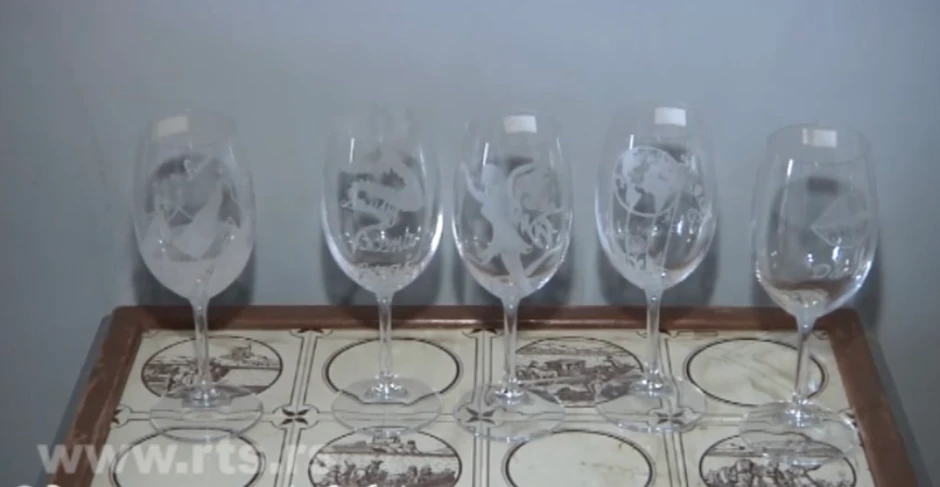 Nikola iz Pančeva gravira na staklu 