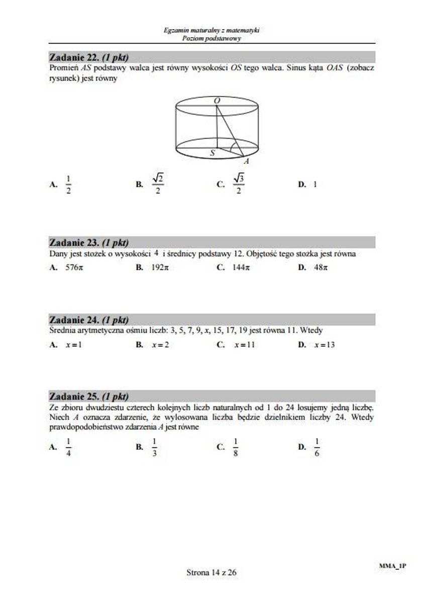 Matura 2017 matematyka. Arkusze, pytania, odpowiedzi