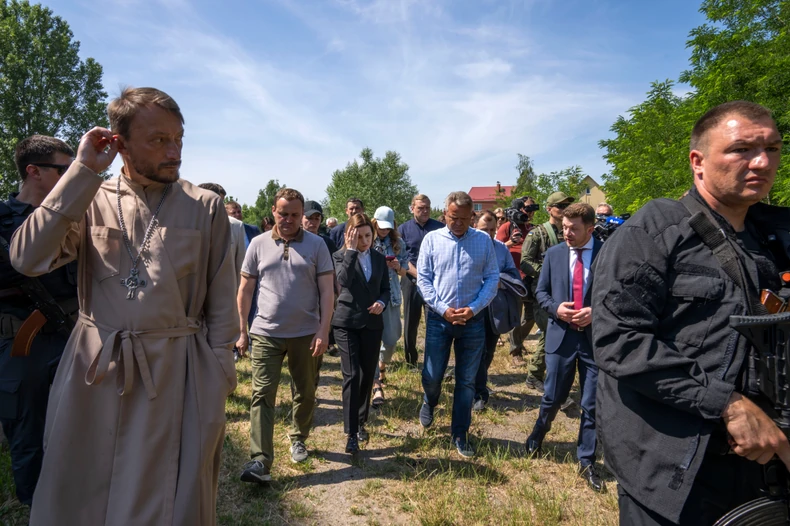 Maja Sandu u Buči kod Kijeva, Ukrajina