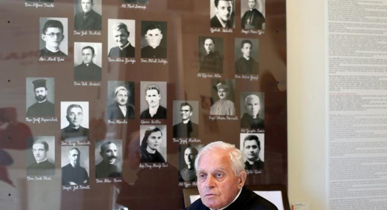 Catholic priest Ghergj Simoni, 82, was imprisoned for 10 years for writing a Letter to Lucifer meant for Albanian dictator Enver Hoxha