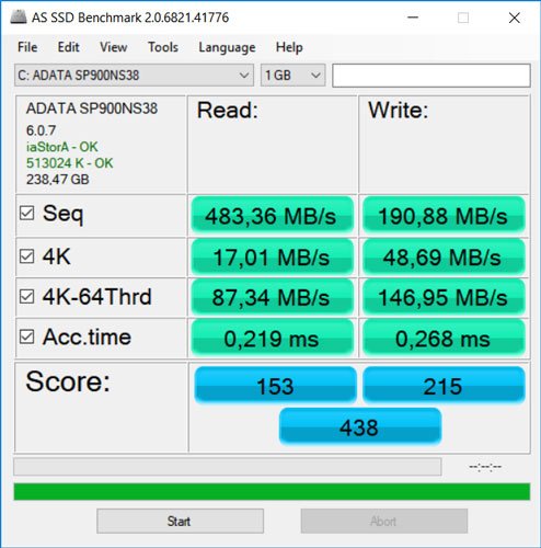 AS SSD Benchmark