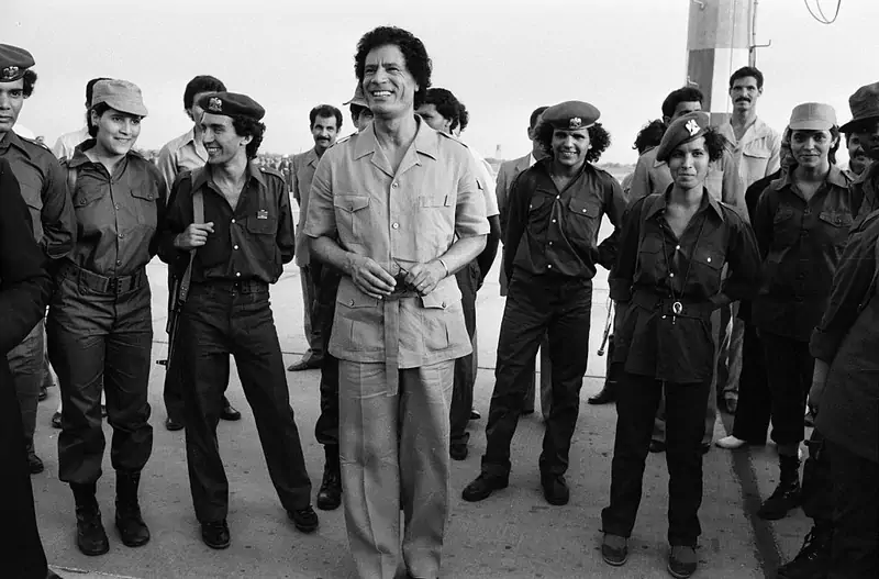 Muammar Kaddafi na zdjęciu z 1982 r.