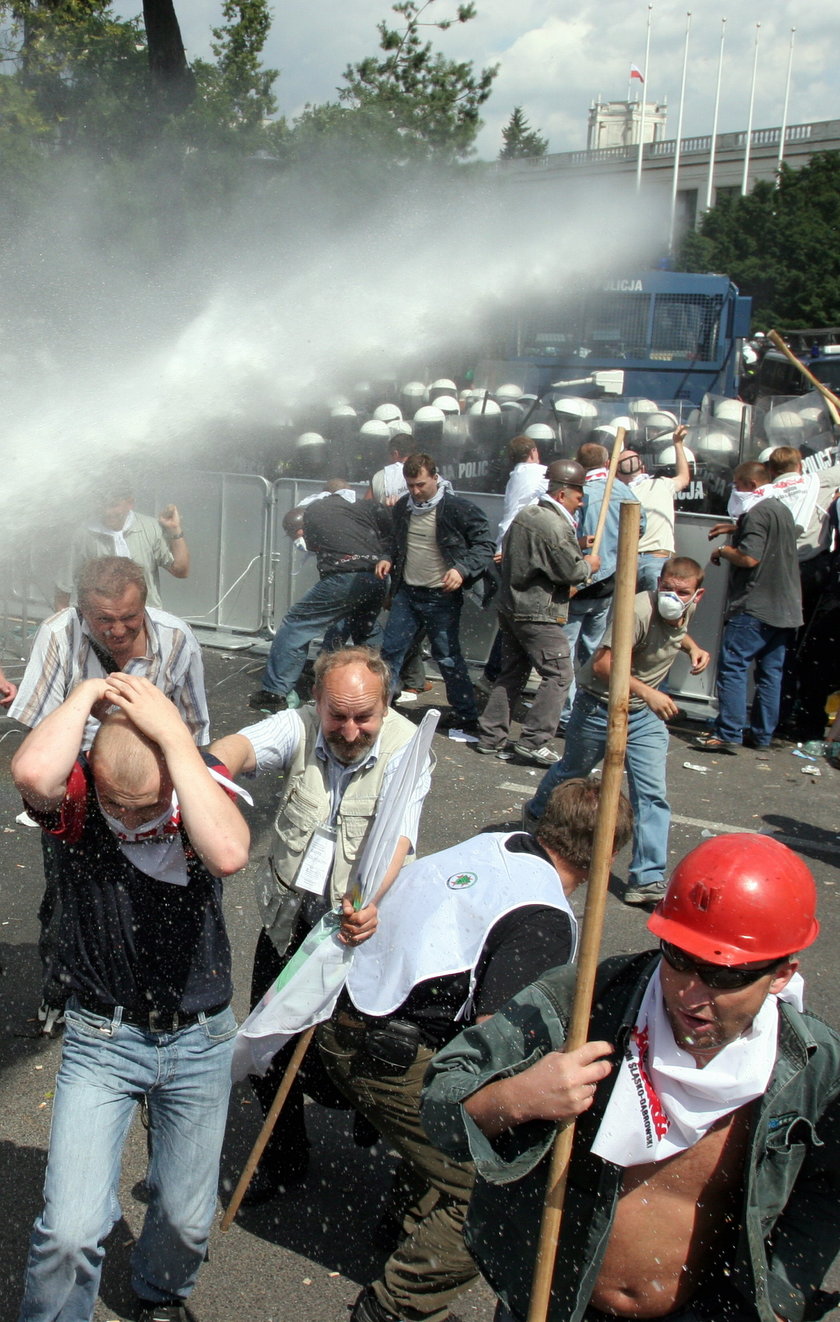 Protesty górników
