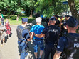 Policja wylegitymowała protestujących przeciwko odsłonięciu pomnika Lecha Kaczyńskiego