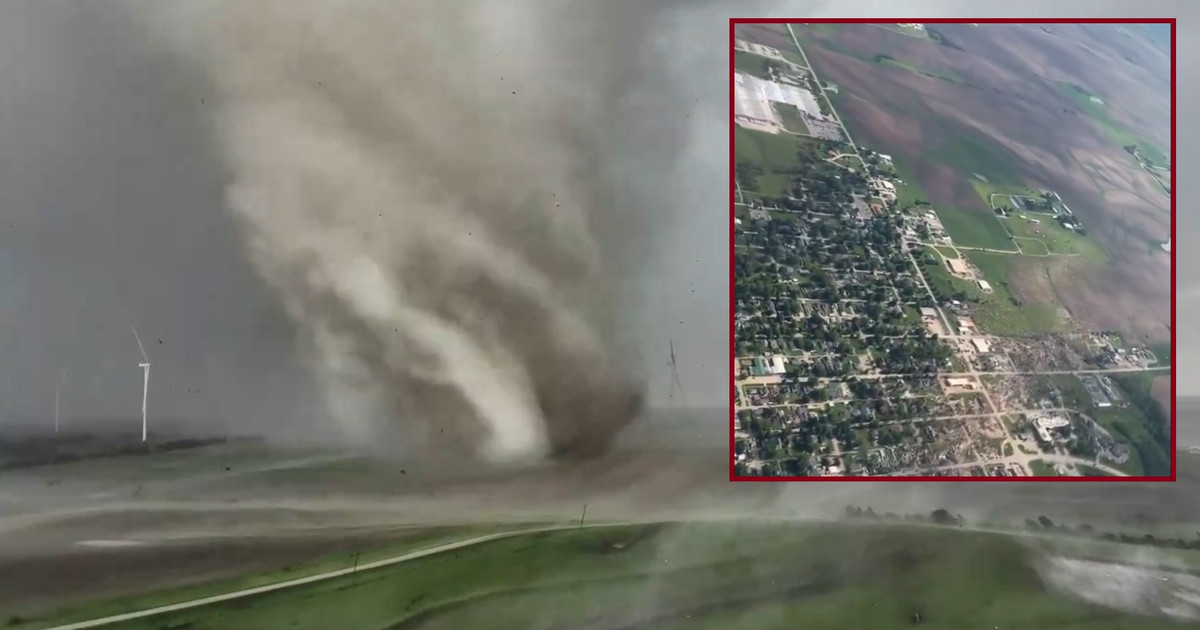 Tornado in Iowa.  Buildings were destroyed to the ground.  There are deaths