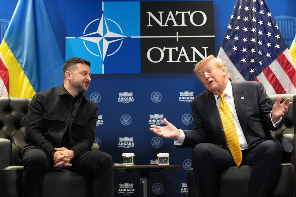 Volodimir Zelenski i Donald Tramp na marginama NATO samita u Ankari 8. jula