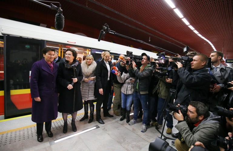 Ewa Kopacz w drugiej linii metra