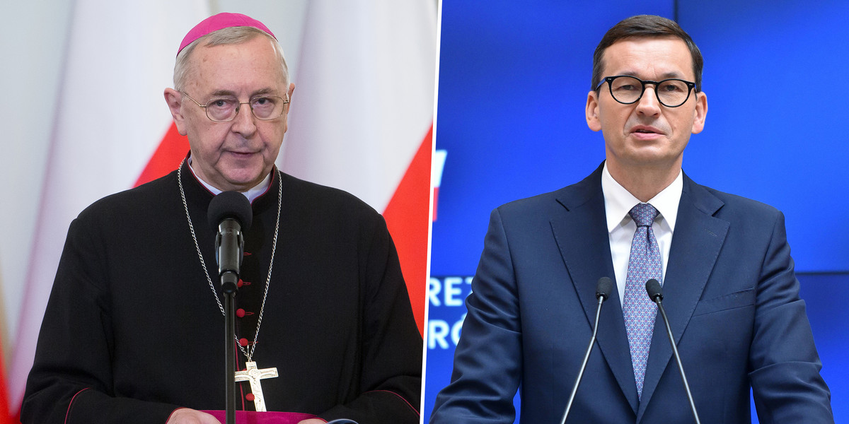 Abp Stanisław Gądecki i premier Mateusz Morawiecki