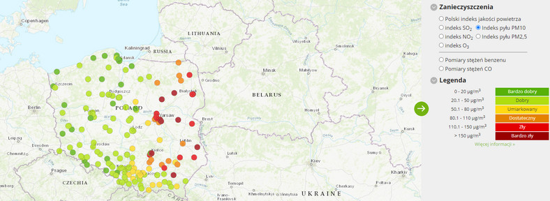 Informacja o stanie powietrza - 24.08.2022, godz. 15