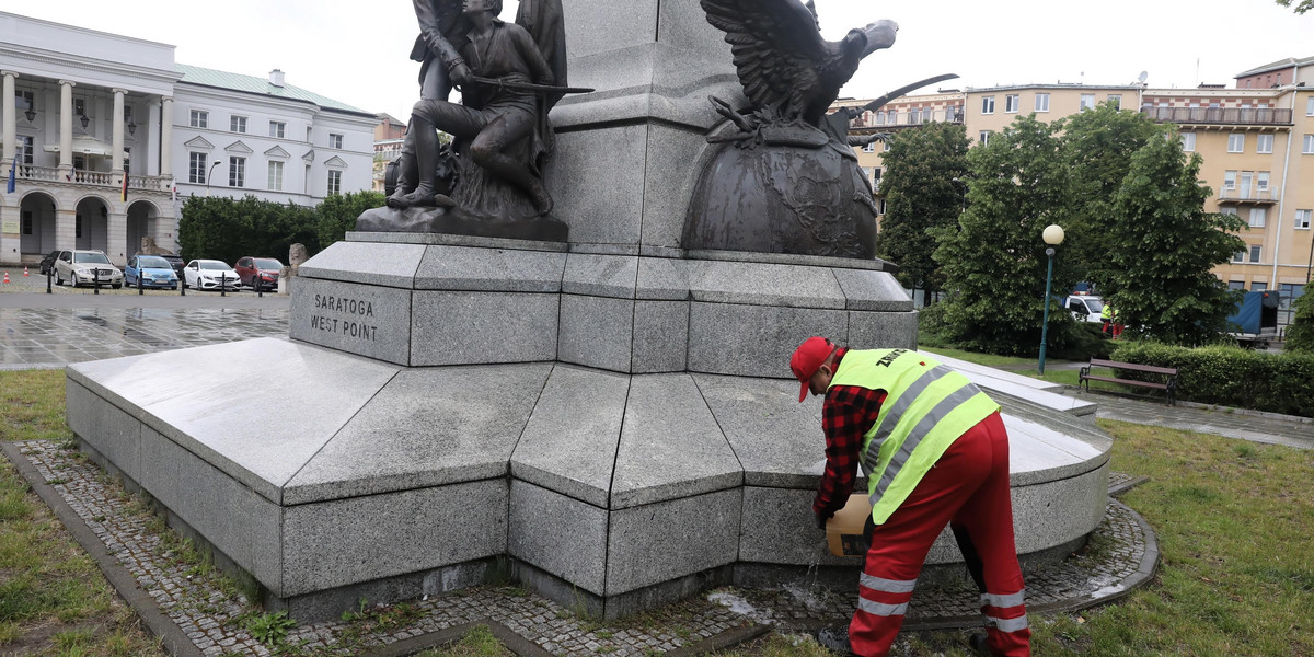 Pomnik Tadeusza Kościuszki zniszczony po raz drugi