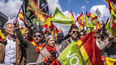 Vox march in Barcelona, Spain - 30 Mar 2019