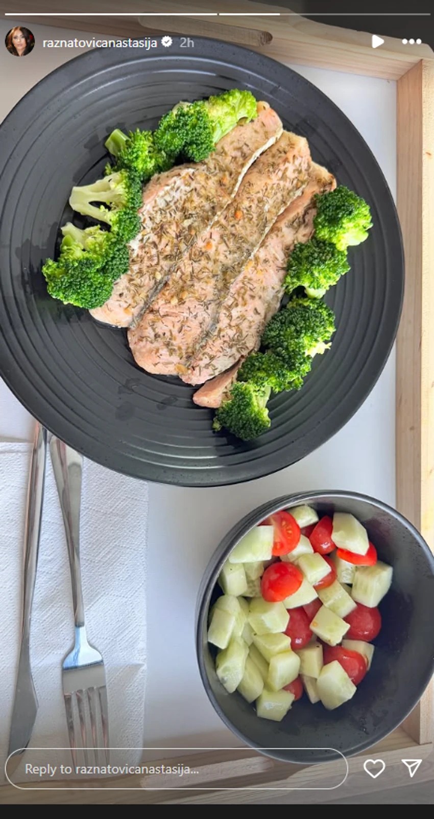 Ovo jede Anastasija nakon treninga