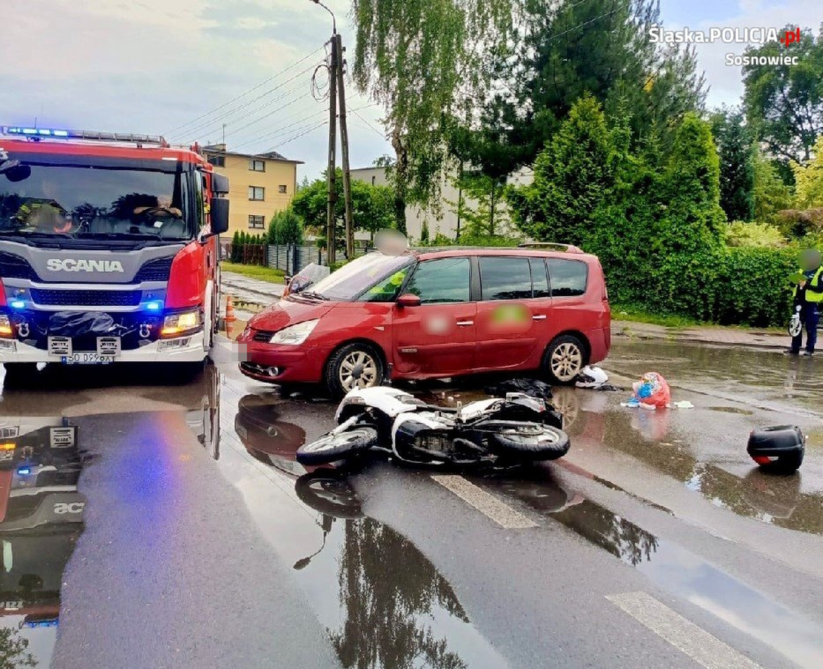 Tragedia na skrzyżowaniu w Sosnowcu. Motocyklista nie miał szans