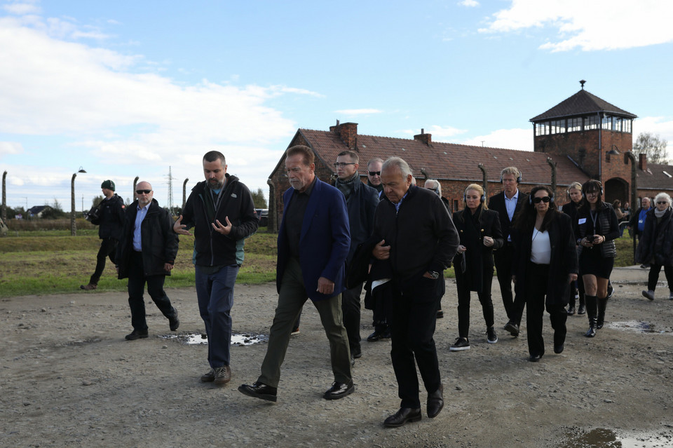 Arnold Schwarzenegger odwiedził Muzeum Auschwitz-Birkenau