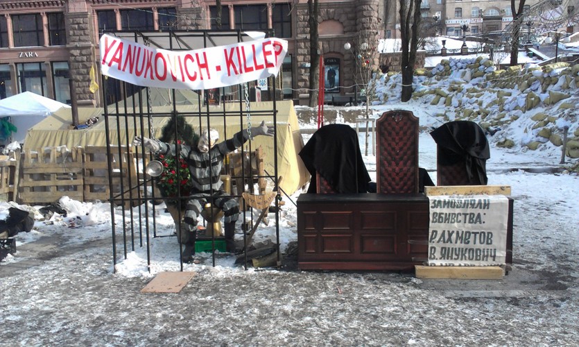 Majdan w Kijowie na Ukrainie