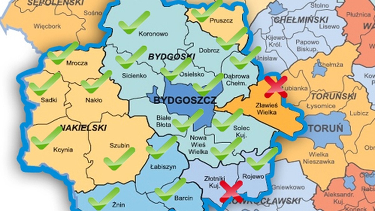 Dziś zakończyło się głosowanie w gminach nad przystąpieniem do planowanej metropolii. Dwa samorządy były na "nie", a dziewiętnaście na "tak". Bydgoszcz prawdopodobnie złoży więc wkrótce swój wniosek do rządu.