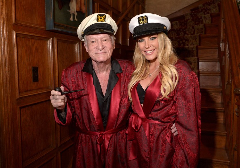 Hugh Hefner i Crystal Hefner w 2014 r.