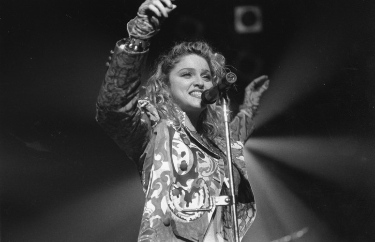 Madonna podczas koncertu w Seattle (1985)