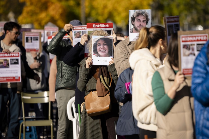 Skup podrške izraelskim taocima Hamasa u Cirihu 28. oktobra