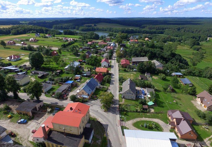 Widok na rodzinną wieś Leszka Pęlalskiego