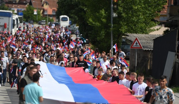 Srpske zastave u Leposaviću