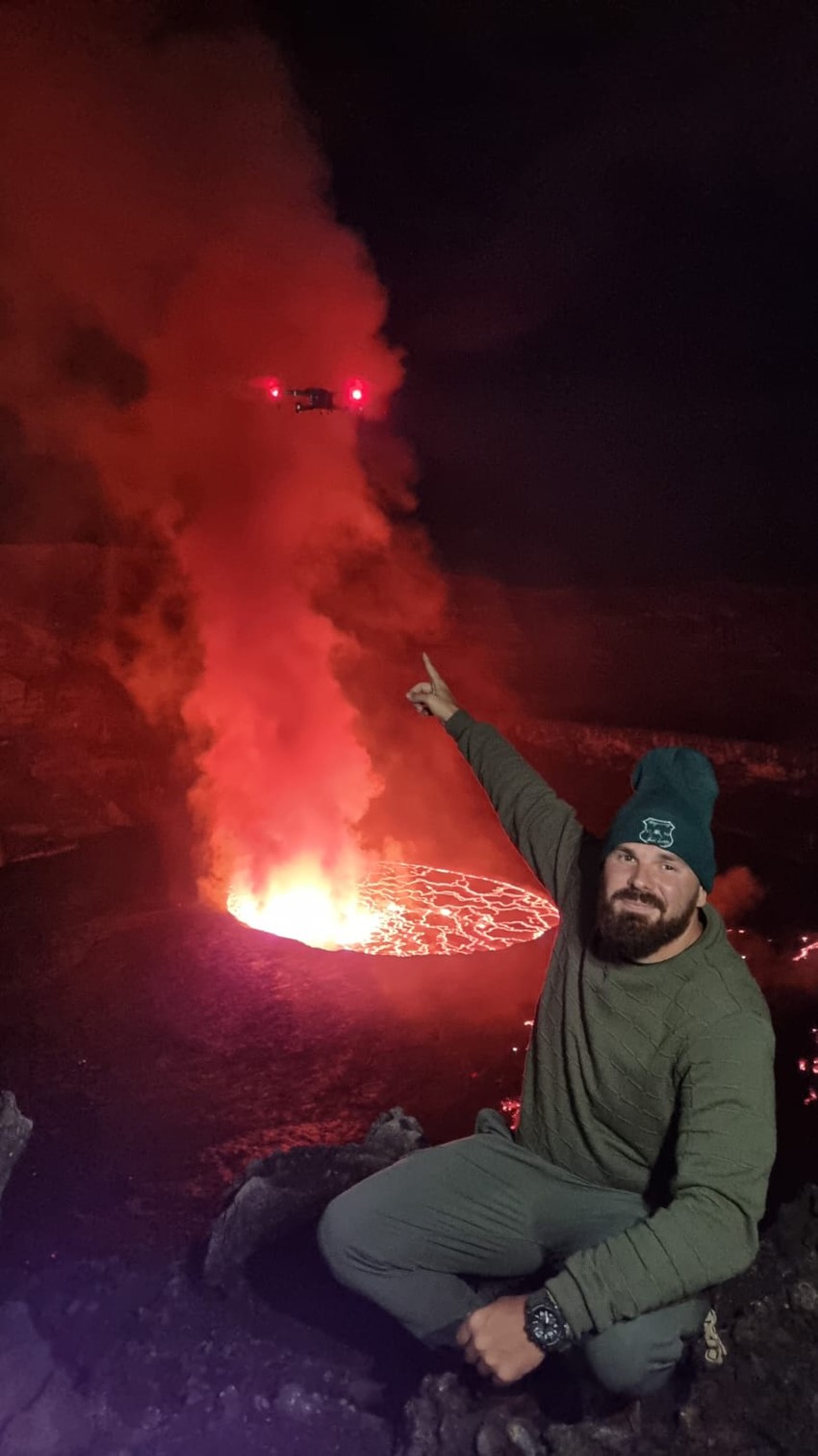 Kristijan Iličić na vrhu kratera