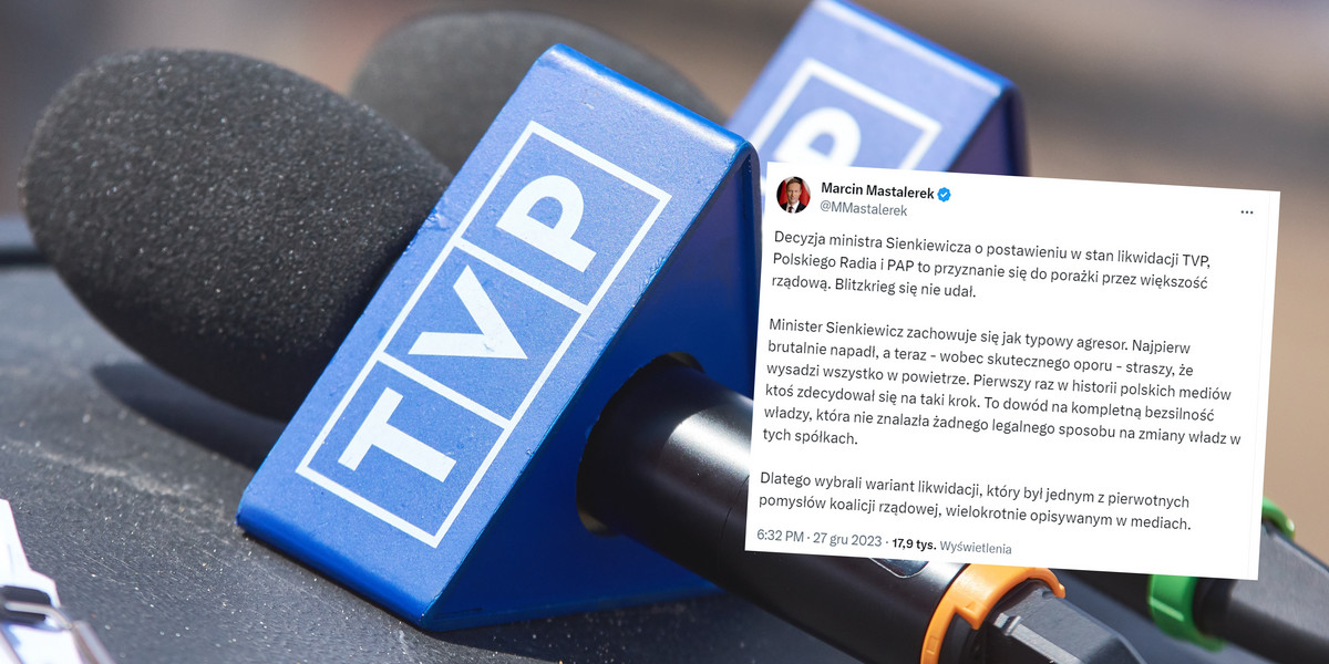 Według szefa gabinetu prezydenta Dudy likwidacji mediów publicznych świadczy o tym, że Blitzkrieg się ministrowi Sienkiewiczowi nie udał