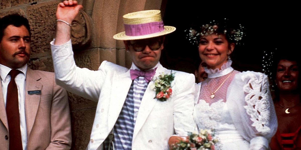Elton John z żoną Renate Blauel