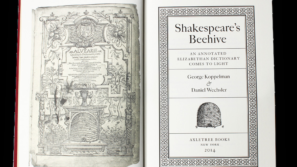 Dwaj nowojorscy handlarze unikatowymi książkami, Daniel Wechsler i George Koppelman, wierzą, że odnaleźli słownik należący niegdyś do Williama Szekspira. Jeżeli ich rewelacje się potwierdzą, będziemy mieli do czynienia z jednym z największych odkryć literackich stulecia.
