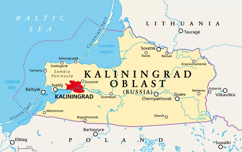 Mapa obwodu kaliningradzkiego