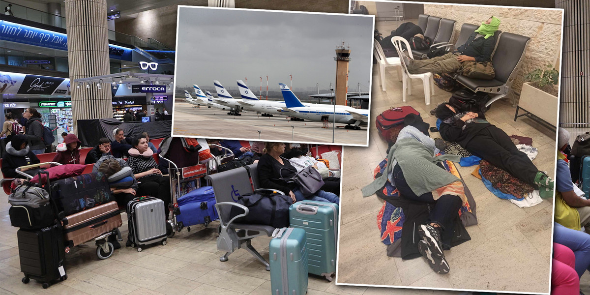 Wielu Polaków od 24 godzin przebywa na lotnisku Ben Guriona w Tel Awiwie.