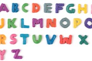 colorful plasticine letters