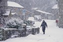 Śnieżyca w Gunnerside w Wielkiej Brytanii