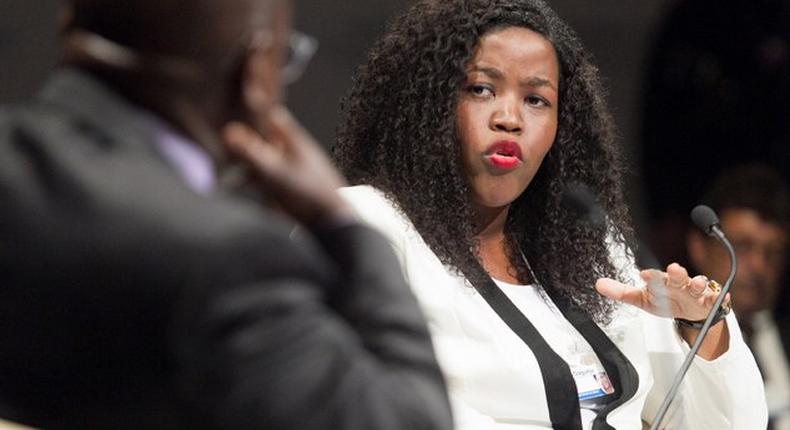 Linda Mabhena-Olagunju, Managing Director, DLO Energy Resources, South Africa at the World Economic Forum on Africa 2015 in Cape Town. The glass ceiling is still thick.