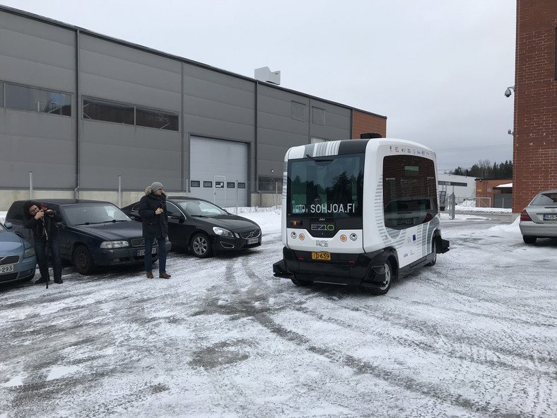 Autonomiczne autobusy projektu Sohjoa w Finlandii