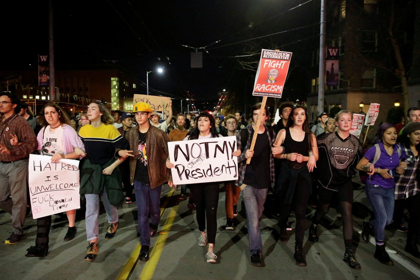 Demonstranci na ulicach Seattle