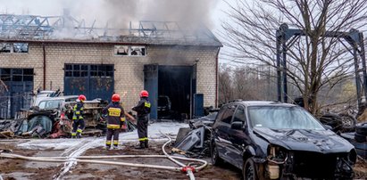 Spłonął warsztat na Złotnie. Od szlifierki