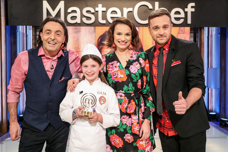 "MasterChef Junior 5": Gaja Suchocka wygrała program (na zdjęciu z jurorami programu)