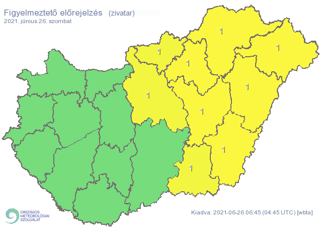 A déli órákig leginkább északkeleten várható helyenként zivatar szombaton /Fotó: Országos Meteorológiai Szolgálat