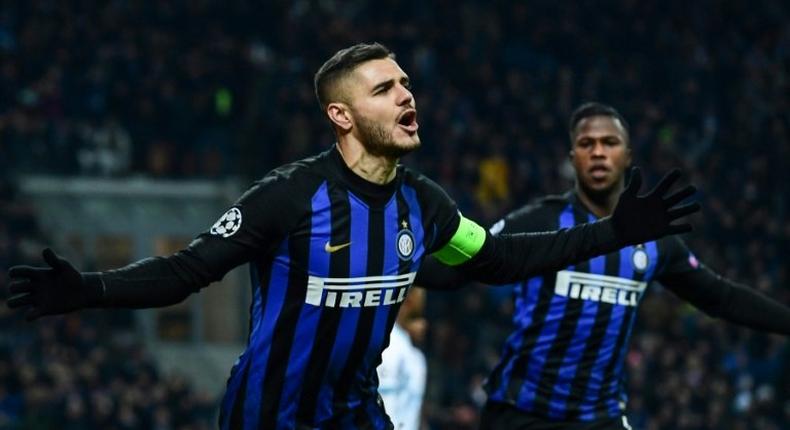 Inter Milan's Argentine forward Mauro Icardi scored on his 200th appearance for the Italian club