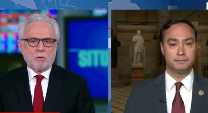 Wolf Blitzer and Joaquin Castro.