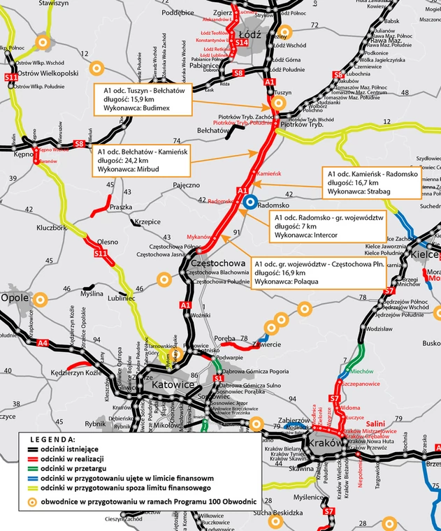 A1 Tuszyn - Częstochowa