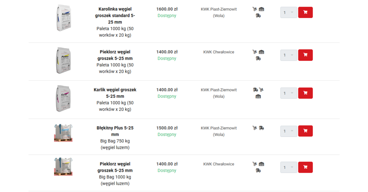 E-sklep PGG - ceny węgla w październiku 2025. Jak kupić węgiel w sklepie internetowym PGG? Sprawdź aktualny cennik
