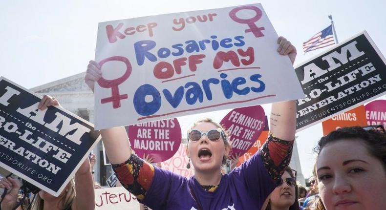 Pro-choice activists have suffered setbacks in several US states in recent days