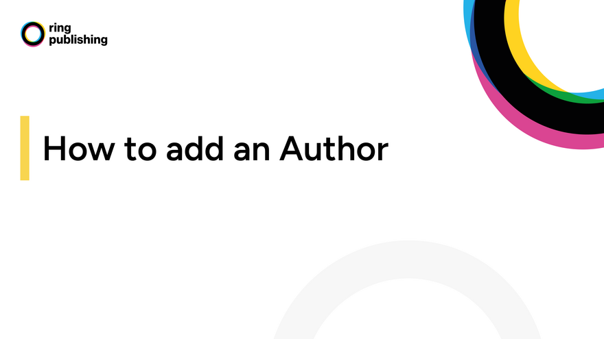 How to add an Author?