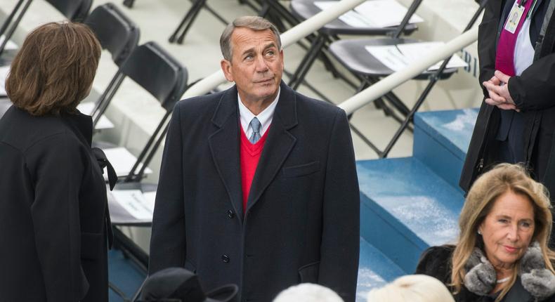 Former Speaker of the House John Boehner at Donald Trump's presidential inauguration in 2017.
