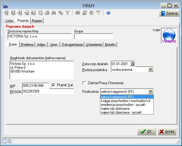 R2fk: Wybór formy prowadzonej księgowości