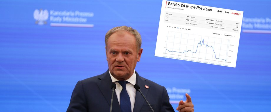 Słynna spółka kończy swój giełdowy żywot. Od wystąpienia premiera Tuska kurs zanurkował